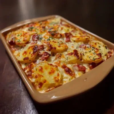 Gratin de Pommes de Terre au Chorizo et Béchamel
