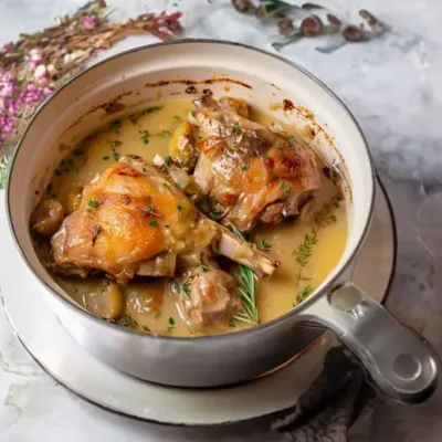 Lapin Braisé au Vin Blanc : Recette Savoureuse