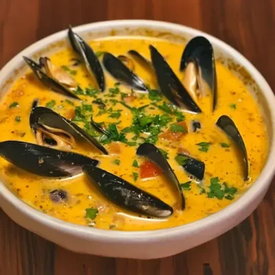 Moules à la Crème et au Curry : Recette Savoureuse