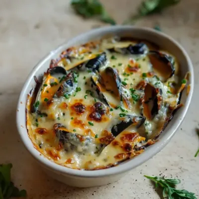 Moules au Comté Gratinées : Recette Gourmande