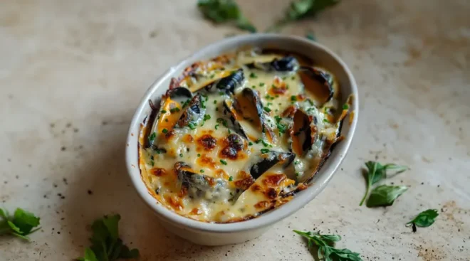 Moules au Comté Gratinées