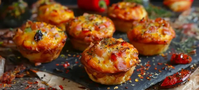 Muffins Salés Façon Pizza : Recette Savoureuse