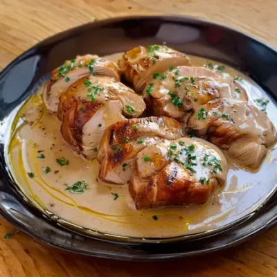 Paupiettes de Veau au Vin Blanc et Moutarde