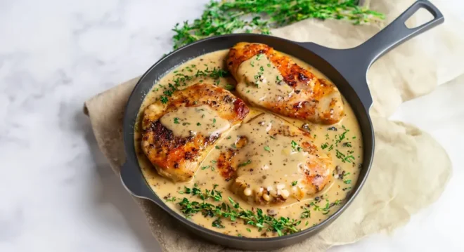 Poulet à l&rsquo;Ail Crémeux Facile