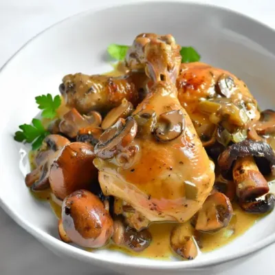 Poulet au Porto et Champignons : Recette Élégante