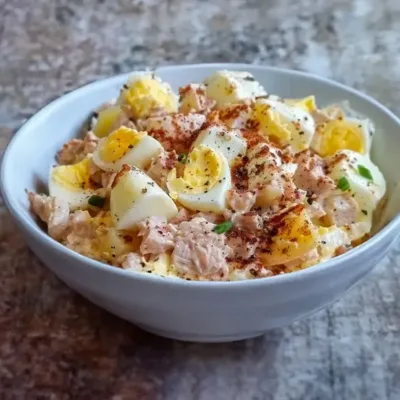 Salade de Pommes de Terre au Thon et Œufs Frais