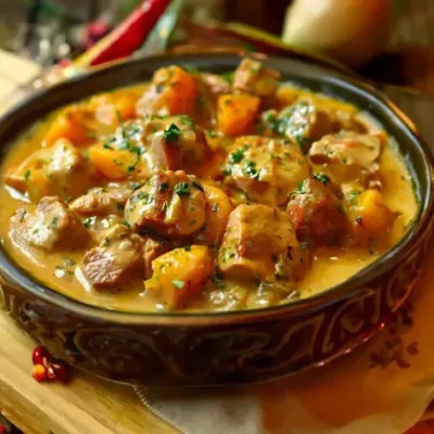 Sauté de Porc à la Crème de Moutarde