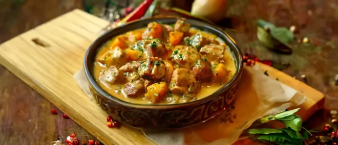 Sauté de Porc à la Crème de Moutarde
