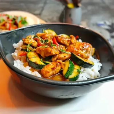 Sauté de Poulet Courgette à la Sauce Soja