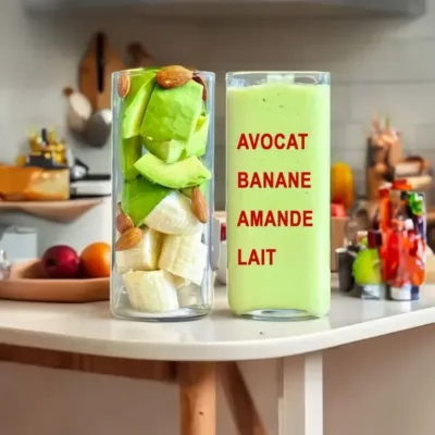 Smoothie Nutritif Amande, Banane et Avocat