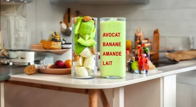 Smoothie Nutritif Amande, Banane et Avocat