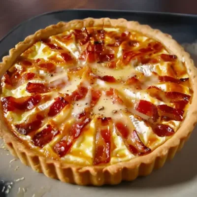 Tarte au Camembert et aux Lardons : Un Délice Rustique