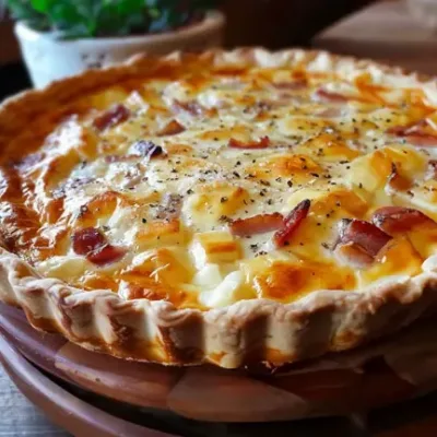 Tarte au Camembert et aux Lardons Savoureuse