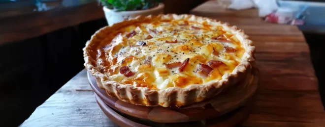 Tarte au Camembert et aux Lardons