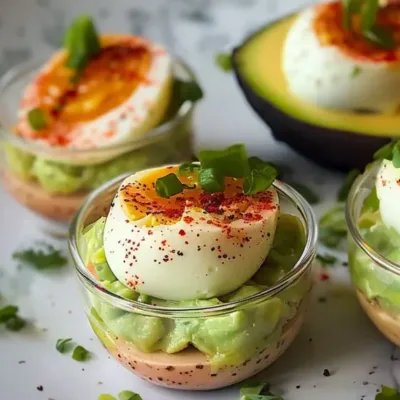 Verrines aux Œufs Durs, Thon et Avocat