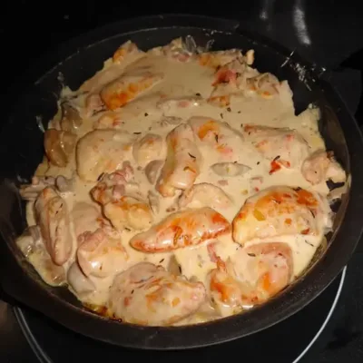 Aiguillettes de Poulet Crémeuses aux Champignons