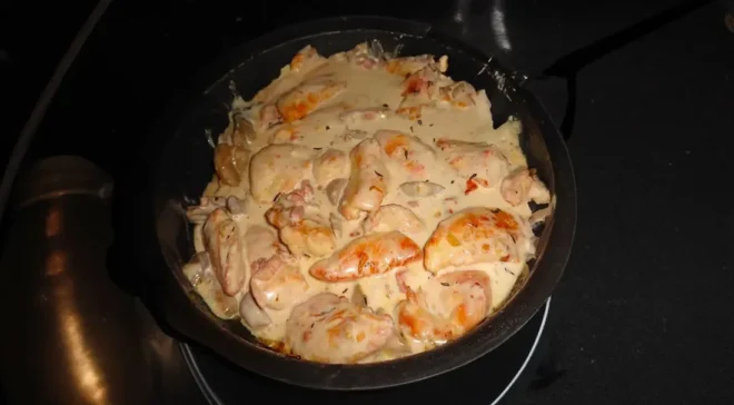 Aiguillettes de Poulet Crémeuses aux Champignons