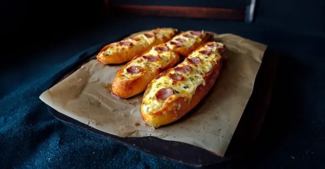 Baguettes Fourrées au Jambon et à la Mozzarella