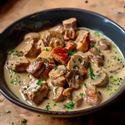 Blanquette de Filet Mignon de Porc aux Champignons