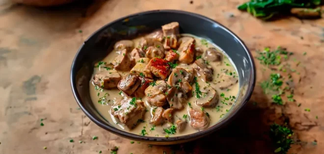 Blanquette de Filet Mignon de Porc aux Champignons
