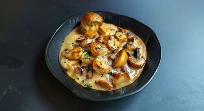 Blanquette de Saint-Jacques aux Champignons