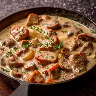 Blanquette de Filet Mignon de Porc aux Champignons