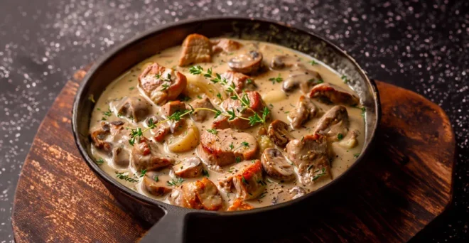 Blanquette de Filet Mignon de Porc aux Champignons