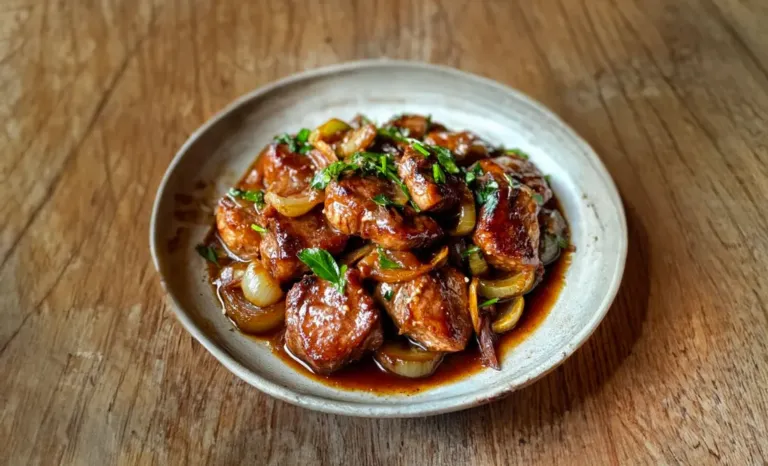 Bœuf Caramélisé aux Oignons et Sauce Soja