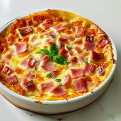 Clafoutis Salé au Jambon et Parmesan
