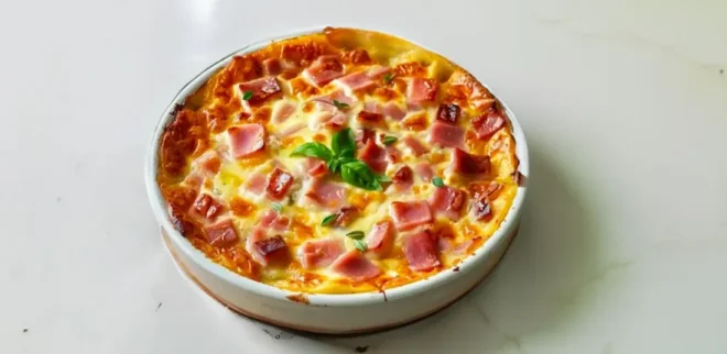 Clafoutis Salé au Jambon et au Parmesan