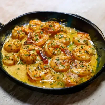 Crevettes Grillées à la Sauce Crémeuse à l’Ail