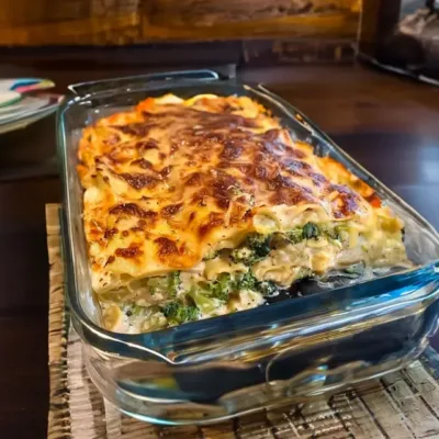 Lasagne au Poulet et Brocoli : Recette Facile