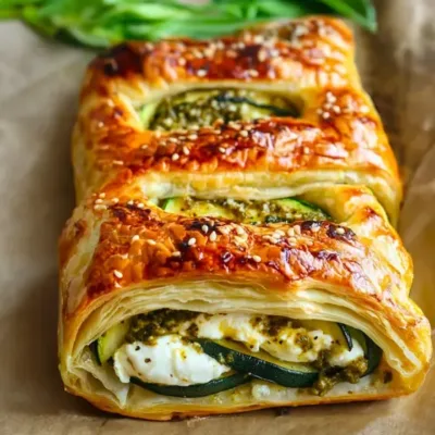 Feuilleté Méditerranéen aux Courgettes et Burrata