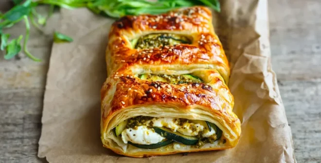 Feuilleté Méditerranéen aux Courgettes et Burrata