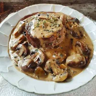 Filet Mignon au Boursin et Champignons : Recette Gourmande