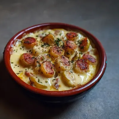 Fondue d'Endives aux Saucisses Fumées
