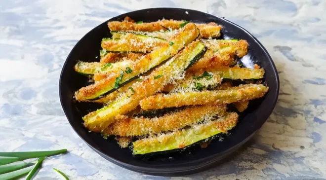 Frites de Courgettes au Parmesan Cuites au Four