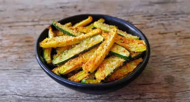 Frites de Courgettes au Parmesan Cuites au Four