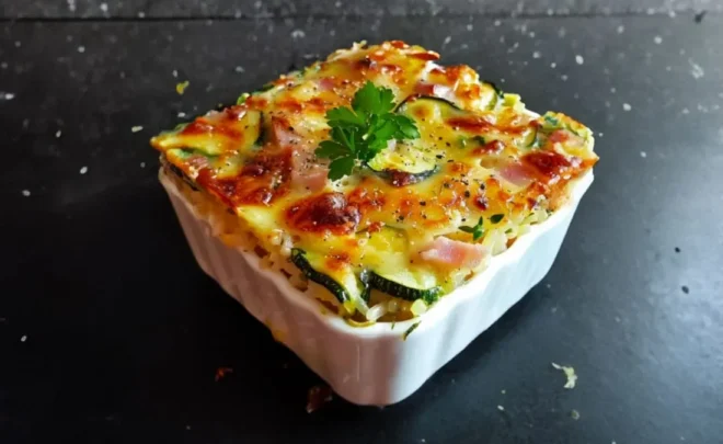 Gratin Courgettes, Jambon, Riz : Une Recette Confort pour Toute la Famille