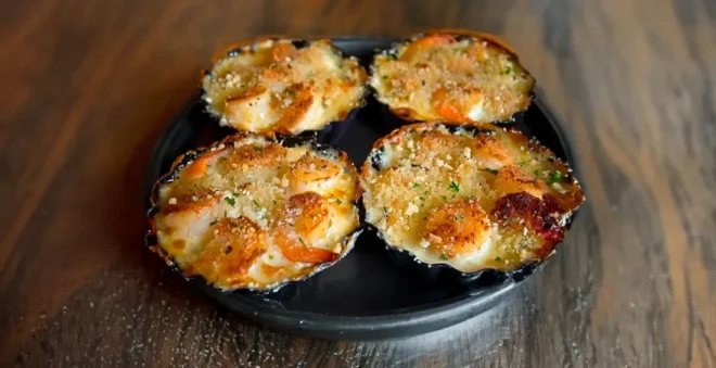 Gratin de Moules, Crevettes et Bleu : Un Plat Simple et Savoureux