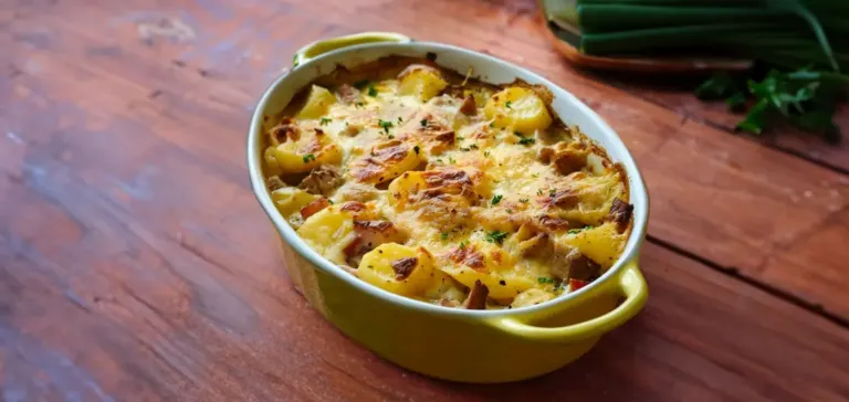Gratin de Poireaux et Lardons