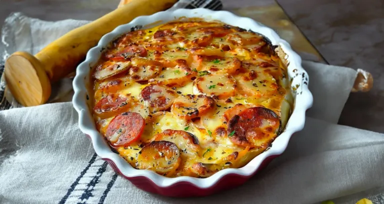 Gratin de Pommes de Terre, Chorizo, Tomate et Béchamel : Un Plat Réconfortant et Savoureux