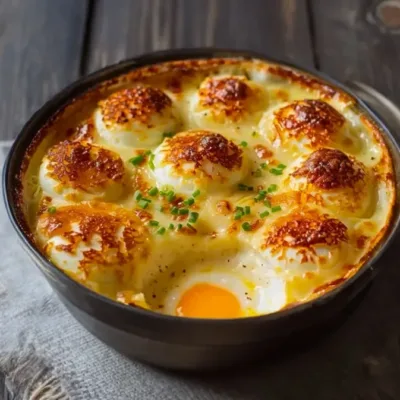 Gratin d’œufs durs à la béchamel facile