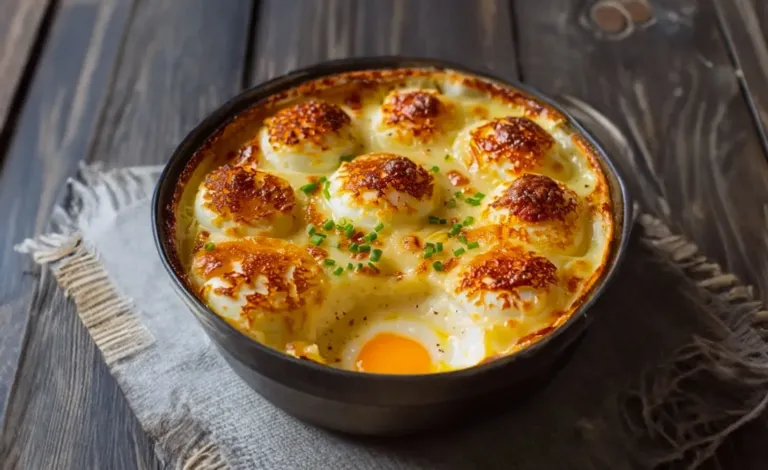 Gratin d’œufs durs à la béchamel
