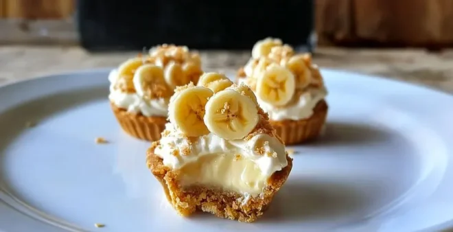Mini Tartes à la Crème de Banane Sans Cuisson