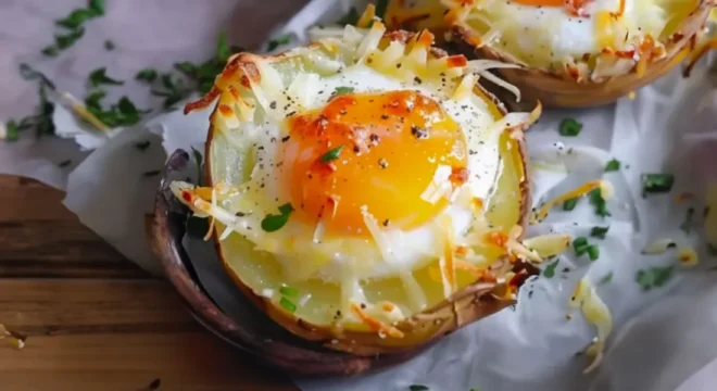 Nids de Pâques aux Pommes de Terre et Œufs Fondants
