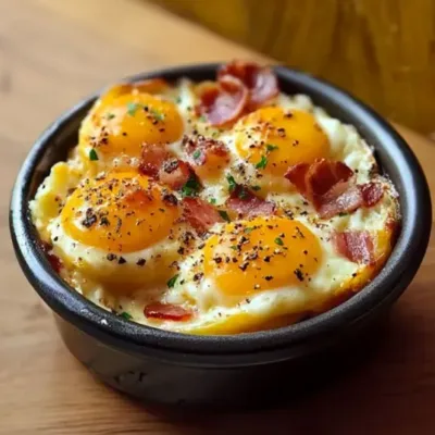 Œufs Cocotte au Reblochon et Lardons