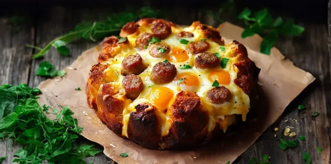 Pain de Singe à la Saucisse, aux Œufs et au Fromage