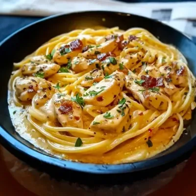 Pâtes Crémeuses au Poulet à l'Italienne
