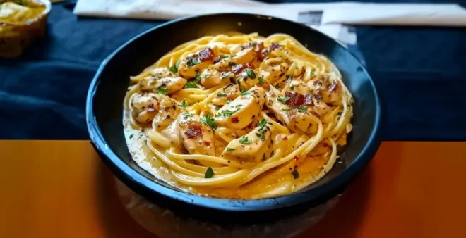 Pâtes Crémeuses au Poulet à l&rsquo;Italienne